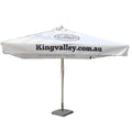 Hot Sale Custom Logo Aluminum Luxury Modern Design Wind Resistant Beach Hotel Courtyard Furniture Parasol Umbrella Wholesale