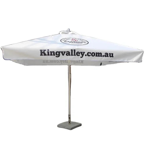 Hot Sale Custom Logo Aluminum Luxury Modern Design Wind Resistant Beach Hotel Courtyard Furniture Parasol Umbrella Wholesale