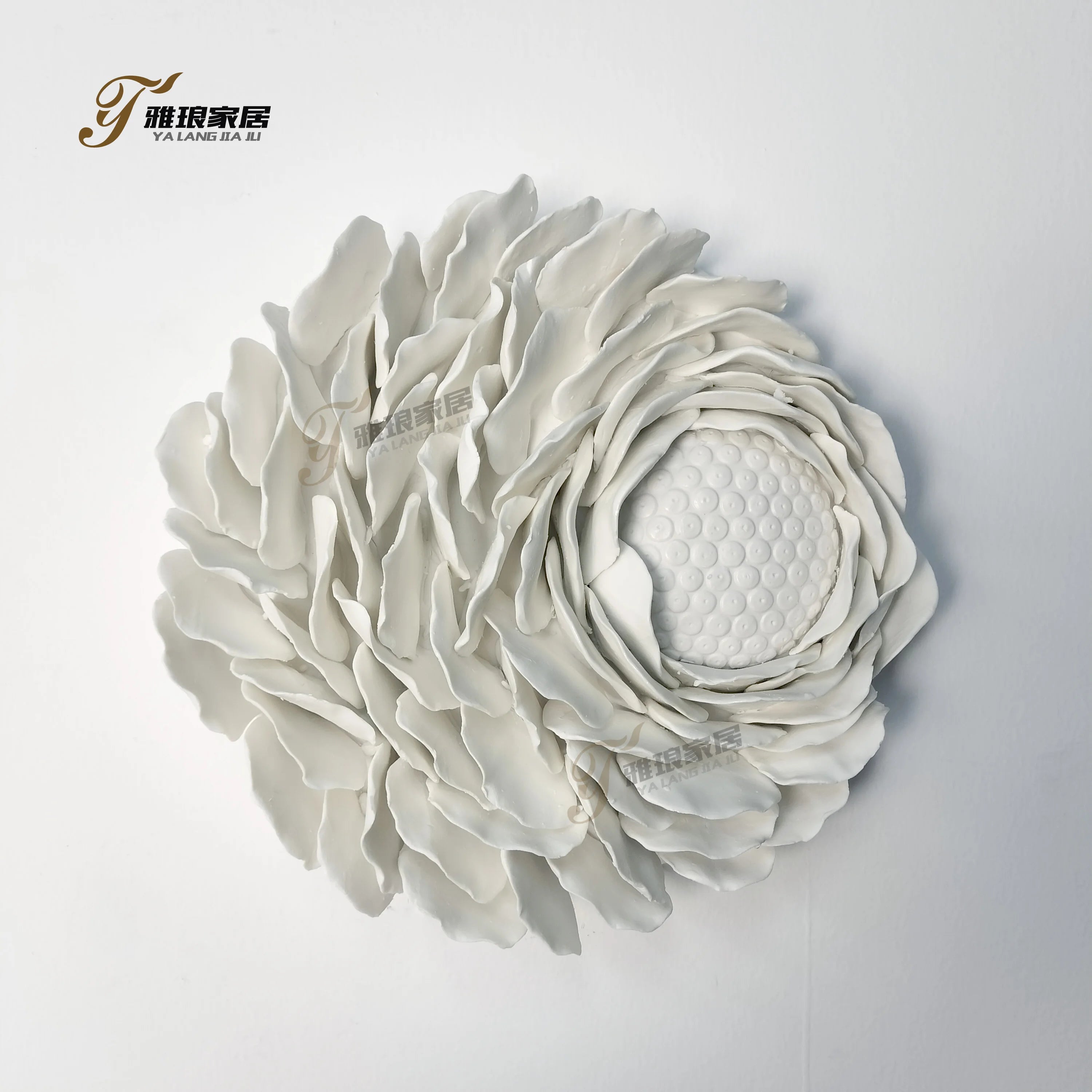 Ceramic Flower Luxury Interior Restaurant Home Wall Decorations Ceramic Wall Art Home Decor