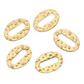 Hammered Hollow Oval Charms Pendants DIY Jewelry Earrings Findings Necklace Making Bracelet Supplies Connector