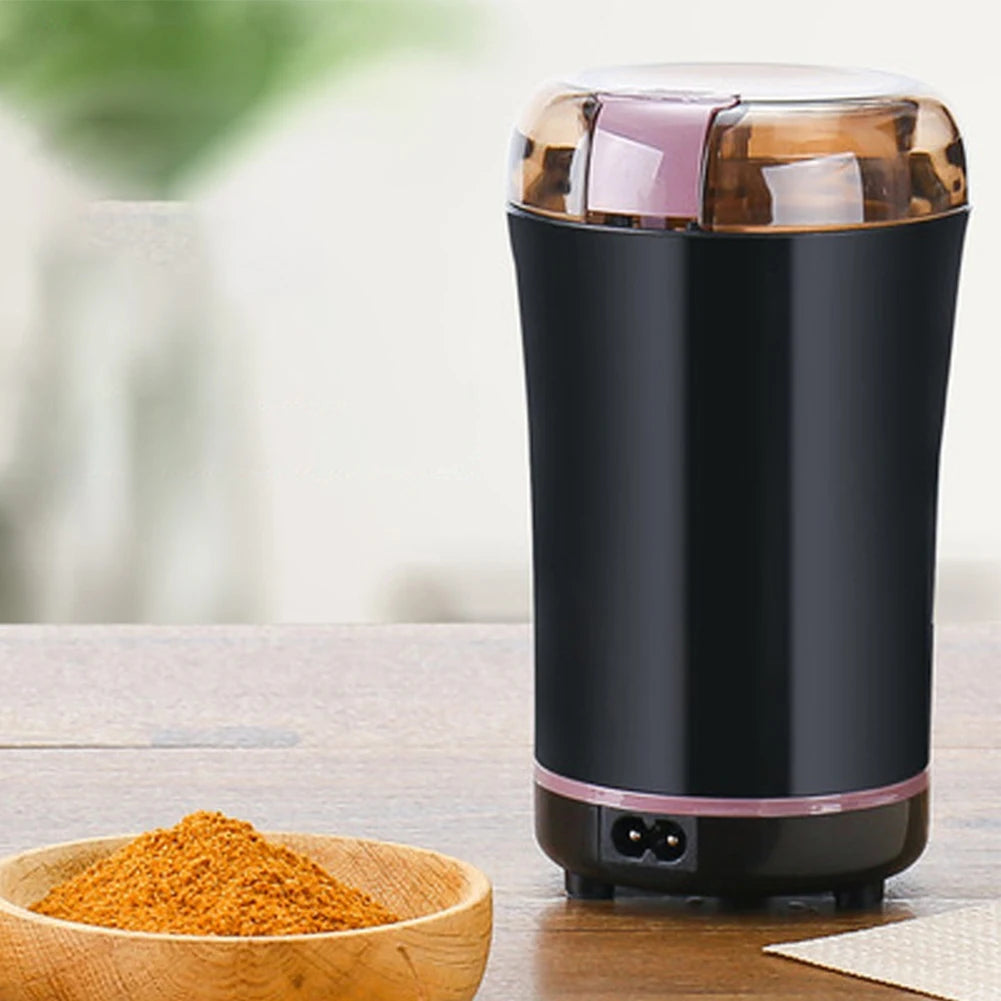 Mini Portable Electric Coffee & Grain Grinder with Stainless Steel 50g Capacity Household Use