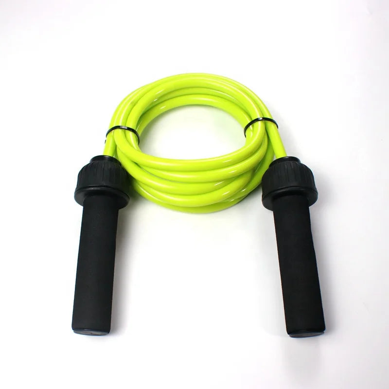 Fitness Custom Logo Equipment Adjustable Adult Sports Handle Foam Heavy Red Black Weighted Skip Jump Rope With Weighted Handle