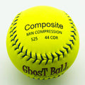 Professional 12-Inch Optical Yellow Leather Polycore Filled Raised Seam Sports Ball Quality Slow Pitch Softball Black Stitching