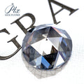 2024 Holycome VVS1 Certificate Flat Back Rose Cut Round D Grey Green Champagne Vivid Blue Aquablue Color Jewelry Moissanite