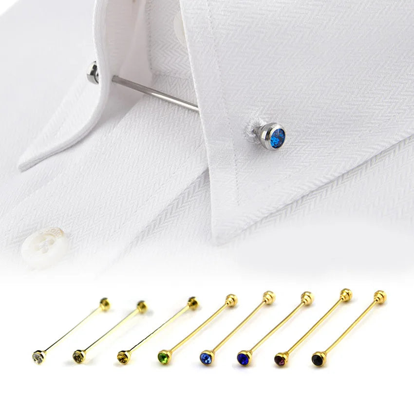 Jachon Wholesale Collar Pin Safety Collar Pin Bar Fashion Stick Tie Pin Clips for Clothing Dresses Decoration