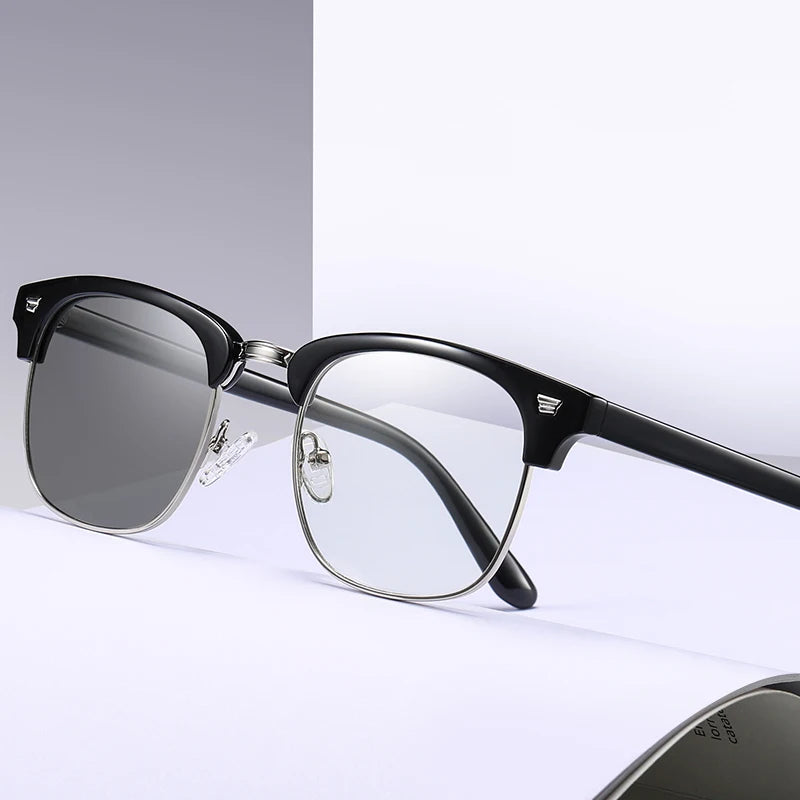Hot Sell  Photochromic Glasses Frame UV400 Anti Blue Ray Optical Glasses for Men Eyeglasses