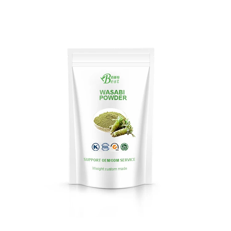 Wasabi Seasoning Powder Hot Sale Natural Green with 2 Years100% Fresh Shelf Life Custom Weight Kg Fast Food Ketchup and Mustard