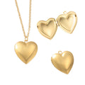2023 18K Gold Plated Stainless Steel Cute Heart Lock DIY Frame Photo Memory Locket Open Sublimation Blank for Personalized Gift