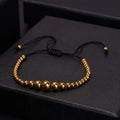 Fashion Golden Stainless Steel Bead Adjusted Bracelet for Women S292