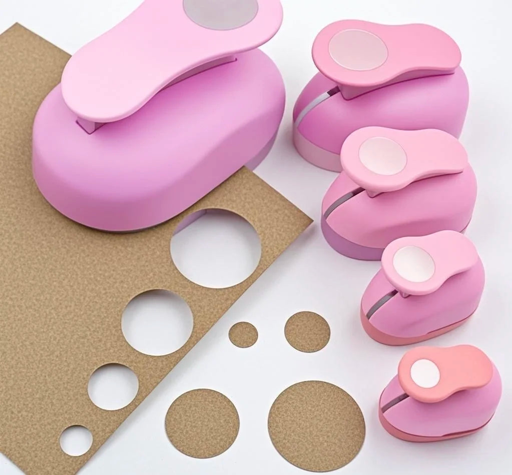 KAMEI 10-76mm Circle Paper Cutting Christmas Gifts Process Paper Punch Craft Embossing Machine Hole Punch for DIY Project