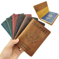 Custom Kind of Country High-quality Retro Crazy Horse Genuine Leather Travel Passport Cover Holder