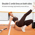 Women's Invisible Lift High Elasticity Workout Yoga Leggings Double C Smile Line Butt Lifting Pants with 4D Stretch Technology
