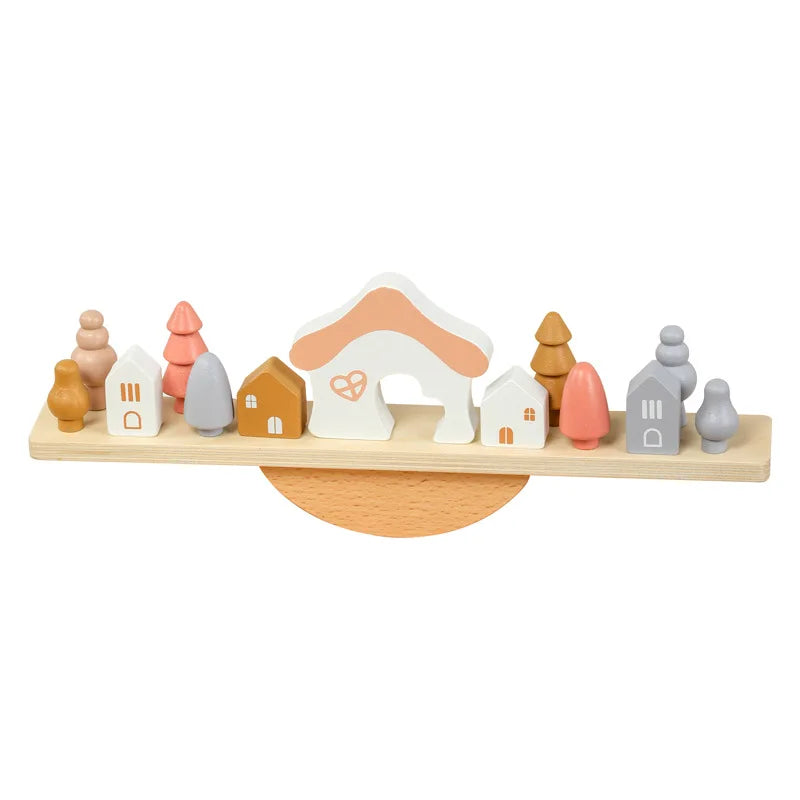 Rainbow Little Man Balanced Building Blocks Children's Kindergarten Assembly Stacked High Toys