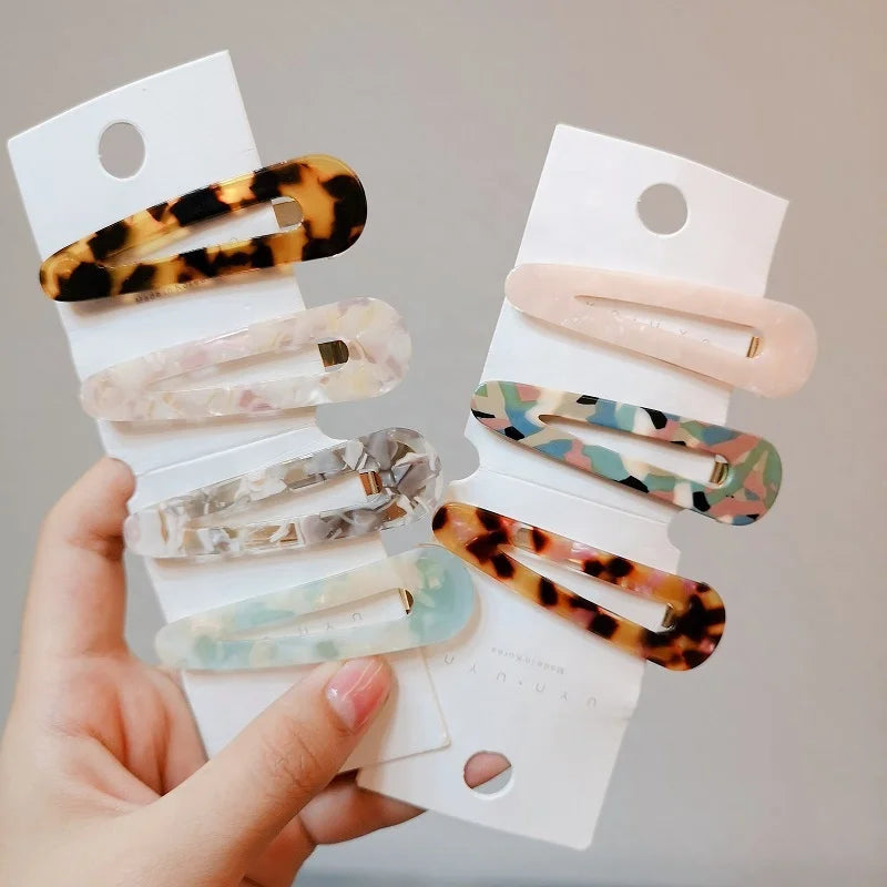 Wholesale Japanese Hair Accessories for Lovely Girls Colorful Acetate Hairpins Hair Accessory