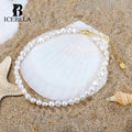 ICEBELA Silver Gold Natural Freshwater Pearls Chain Anklet Beach Foot Jewelry Adjustable Chain Anklet for Women