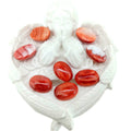 Natural Spiny Oyster Shell Oval Shaped Cabochon Orange Shell  Gemstone Cabochon