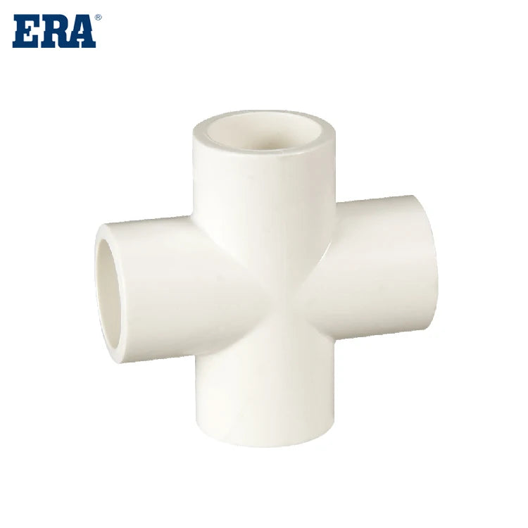 ERA Material Pvc With BS Standard BSPT PVC Thread Fittings Pvc Pipes Cross