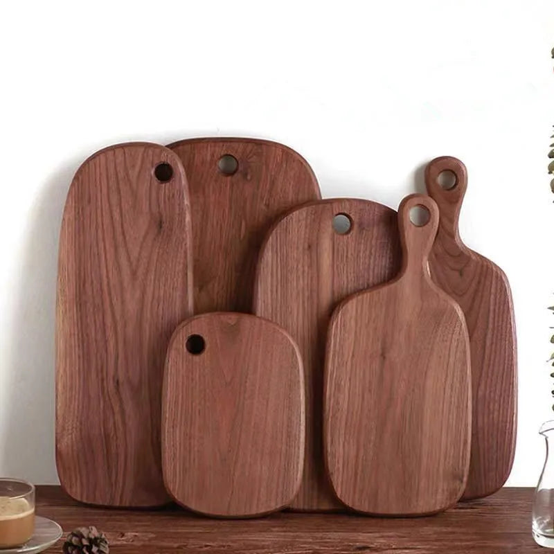 Wholesale  Fruits Kitchen Black Walnut Wood Cutting Boards  Chopping Board  Wooden Cutting Board with Handle
