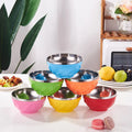 Eco-Friendly Stainless Steel Mixing Bowls Colorful Metal Bowls for Kids Food Grade Home Lovely Children Rice Soup Bowl Gift