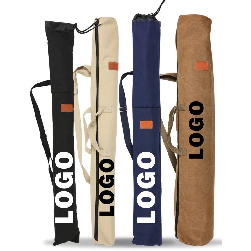 New Design  Folding Fishing Rod Bag Large Capacity Canvas Fishing Umbrella Case Fishing Gear Accessories Long Storage Bag