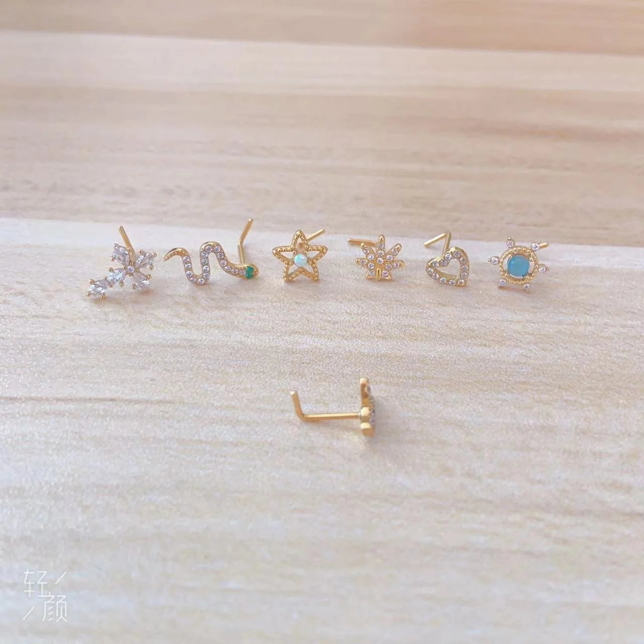 Gaby New Full Stainless Steel Nose Rings Cross Heart Snake Nose Studs Nose Piercing Wholesale Body Jewelry