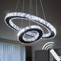 Ring Chandelier Pendant Lights Modern 20cm 40cm Dimmable Wqith Remote Control Crystal Chandelier Ceiling
