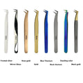 Eyelash Extensions Colored Tweezers Eyelash Extensions Tweezers Right Angle Clip Tweezers 4