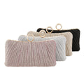 Finger Ring Women Evening Bags Diamonds Metal Luxury Prom Clutch Bags Ruched Casual Party Wedding Chain Handbags