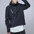 OEM Chaquetas Casual Fitness Outdoor Windproof Hooded Coat With Pockets Lightweight Waterproof Mens Black Sports Jacket