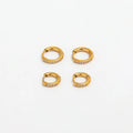 Stone Never Fall 18K PVD  Gold Plated Zircon CNC Pave Dainty Huggie Earrings for Women Stainless Steel Earrings Wholesale