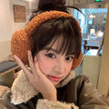 MIO New Fashion Winter Ear Muffs Cute Plush Earmuffs Outdoor Warm Accessories Plain Color Teddy Velvet Earmuffs for Women