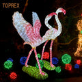 Modern Shopping Mall Decorative Animal Sculpture Floor Lamp Flamingo Outdoor Lighting Lamp