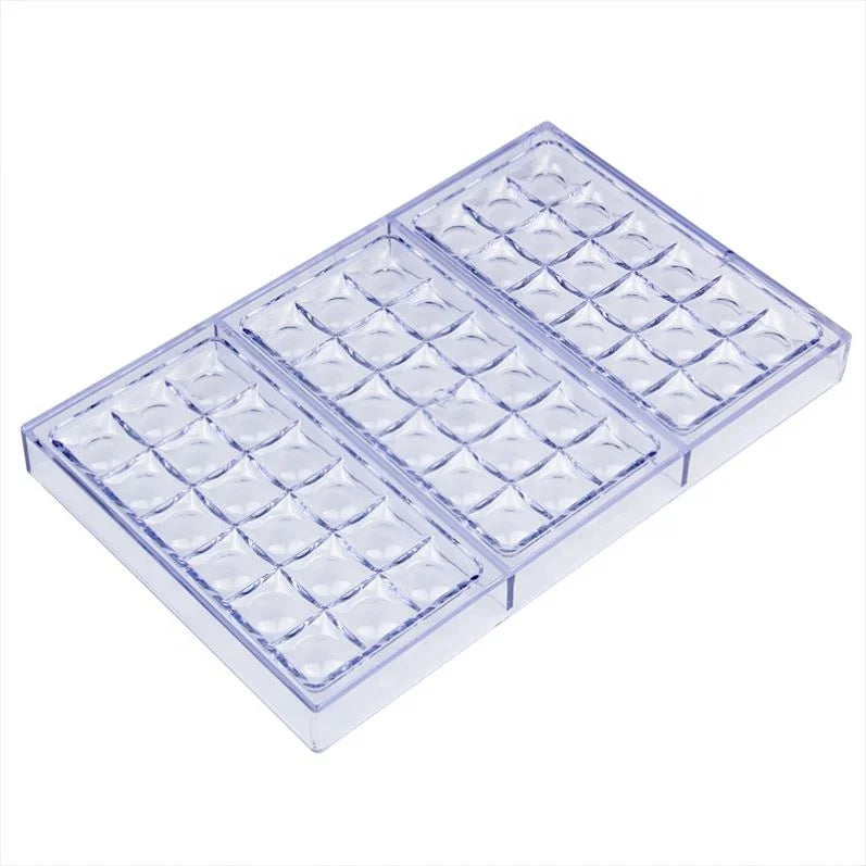 18 Cavity Chocolate Polycarbonate Mold Molde De Policarbonato Para Chocolate Cake Tools 3D Plastic Chocolate Mold