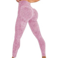 Aoyema High Waist Seamed Knitted Woven Sports Tights Anti-Bacterial Moisture Absorbent Breathable Hip Lifting Yoga Pants Casual