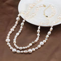 RINNTIN 14K Gold Plated 925 Sterling Silver Fresh Water Baroque Pearl Jewelry Women Dainty Natural Freshwater Pearl Necklace