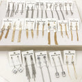 2023 Factory Wholesale Fine Jewelry Mixed Batch Flower Earrings Silver Zircon Stud Earrings Long Tassel Earrings for Women