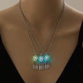 Creative Can Open Glow Dream Catcher Necklace 3 Colors Noctilucent Pendant Personalized Luminous Necklace Jewelry