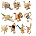 Simulation Wood Wild Animal Model DIY Doll Toy Elephant Giraffe Mini Decorative Art Craft Wooden Educational Model Toys for Kids