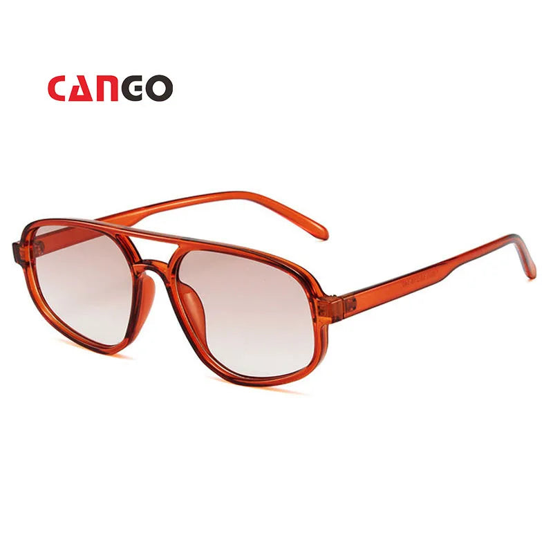Fashion Leopard pilot Sun Glasses Oval Double Bridges Cat Eye Sunglasses Women