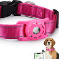 Nylon Pet Cat Puppy Collar with Reflective Air Tag Holder Lace Decoration for Small Medium Large Dogs Print Pattern