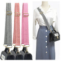 For Meetee B-J2018 New Fashion Adjustable Long Shoulder Strap Bag Accessories Woven V Print Striped Polyester Webbing