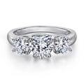 Wholesale Luxury 925 Silver Jewelry Eternity Rings for Women Three Stone Wedding Band Engagement Ring
