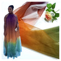 YX2029 New Summer Hot Knitted Tulle rainbow Shade Printing Mesh Nigeria Stretch Polyester Mesh Fabric