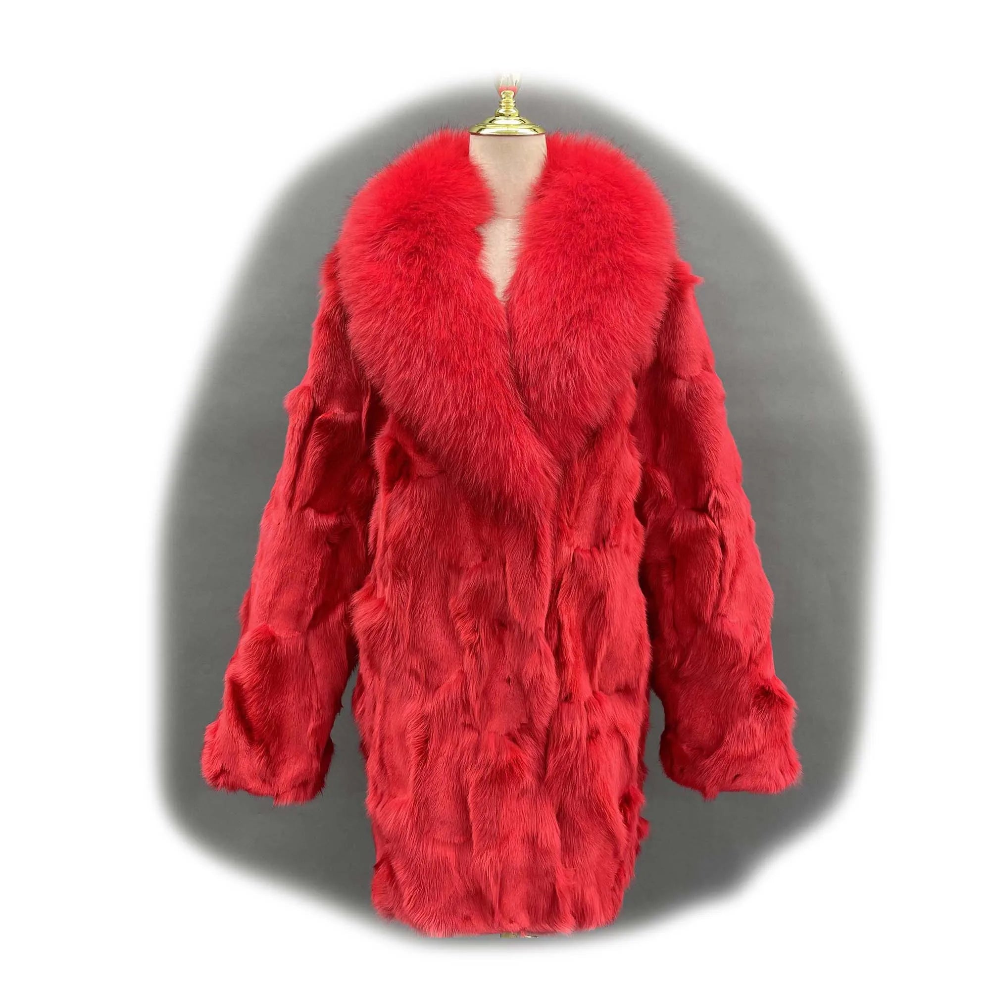 Men Fur Coat Luxury Real Fox Fur Jacket Oversize Longer Large Size Fox Fur Jacket for Men