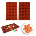 24-Hole Round Silicone Mold Half Sphere for Cakes Jelly Pudding Handmade Items for Household Use