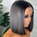 12inch Silky Straight bob Human Hair Wigs 4x4 Lace Closure Wigs
