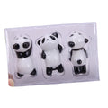 Creative Gifts Cartoon Ceramic Panda Chopstick Holder Set Cute Bear Dinnerware Chopsticks Rest Porcelain Craft Ornament