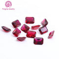 Best Popular Rectangle Octagon Gems 8# Red Corundum Stone 4*6mm-8*10mm Loose Ruby Synthetic Corundum High Temperature Resistance