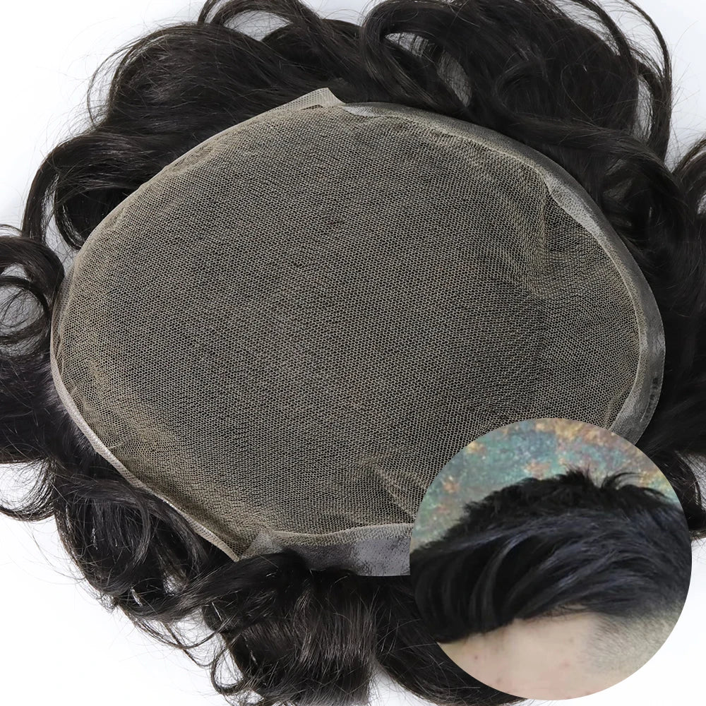 Human Hair Man's Toupee Oct Type