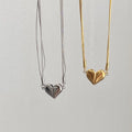 18k Gold Plated Titanium Steel Magnetic Heart Love Pendant Snake Chain Couple Necklace Magnetic Attraction Love Heart Necklaces